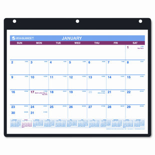 Calendrier mensuel de coussin de bureau