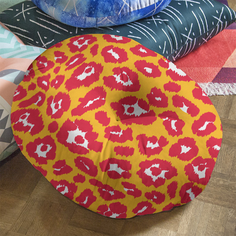 Housse et insert de coussin capitonné City, Or / rouge / blanc, H 26 po x l 26 po x P 4 po