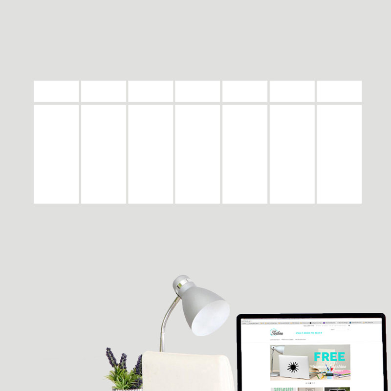 Adhésif décoratif calendrier effaçable cette semaine, H 13 po x l 36 po