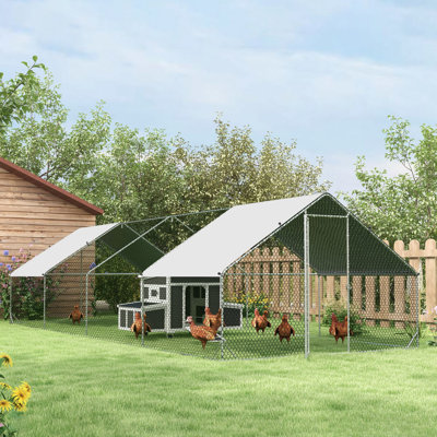 Cage à lapin 57,8 x 36,8 x 35,3 po, en bois gris et plastique avec ventilation