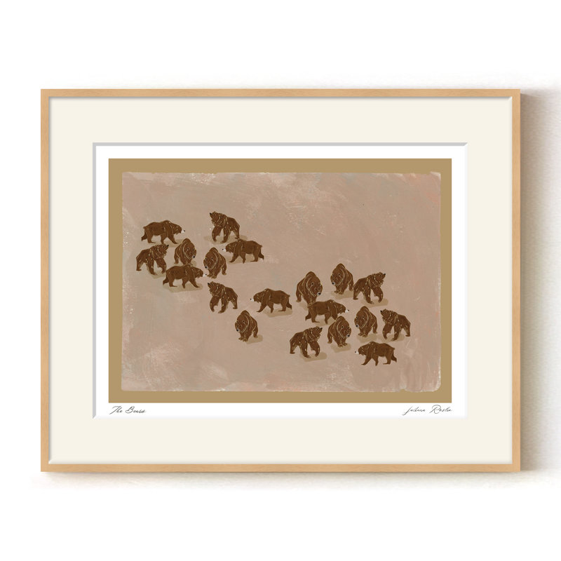 The Bears, Tan, 24" H x 32" W