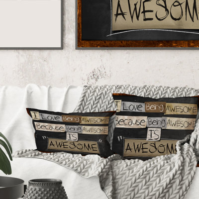 I Love Being Awesome - Coussin rustique
