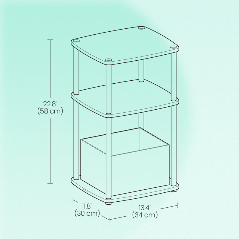 Side Table, Ebony Walnut/Black