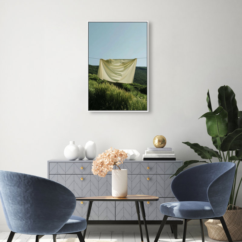 Floating Cotton I Print by Oliver Gal, 16"H x 11"W, White Floater Frame