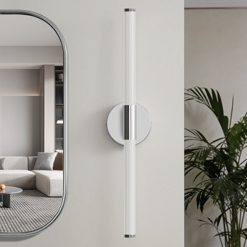 LED Flush Mounted Sconce, Chrome