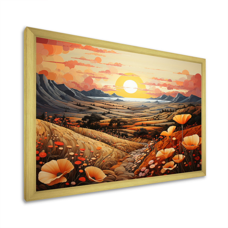 Canyon Mirage II sur toile, H 12 po x l 20 po x P 1 po, Encadrement doré