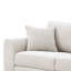 Causeuse d'appoint avec 2 coussins Wera, chenille gris clair, 65 po Wera