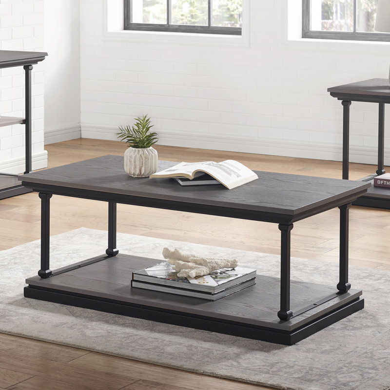 Kiven Single Coffee Table, Antique Gray