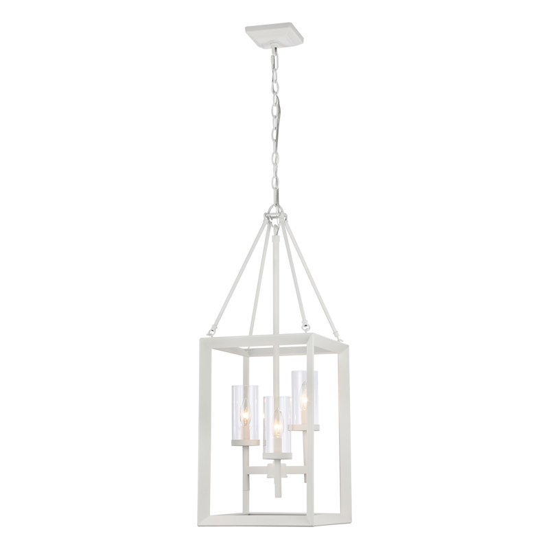 Luminaire suspendu 3 lumières Golden Lighting Smyth en blanc naturel