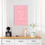 Pink Mistletoe Quote Romantic Abstract Contemporary Winter Wall Art Print 1 Piece Wrapped Canvas Wall Art-1129027440