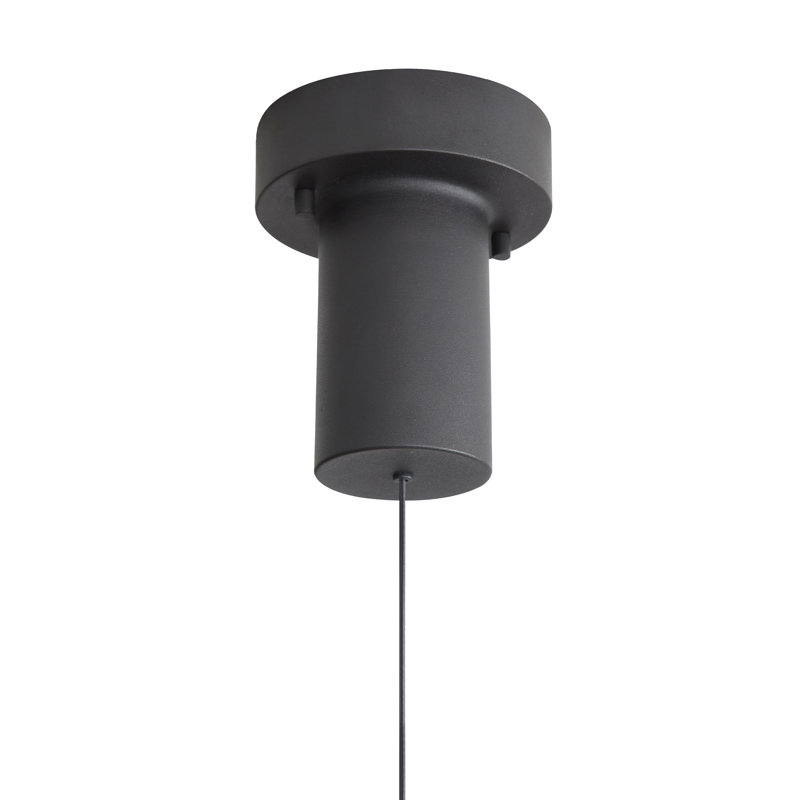 Wry Lighting Integrated LED Pendant in Sand Black and Chrome shade, Sand Black, 2