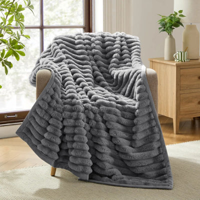 Couverture en super vison super doux réversible
