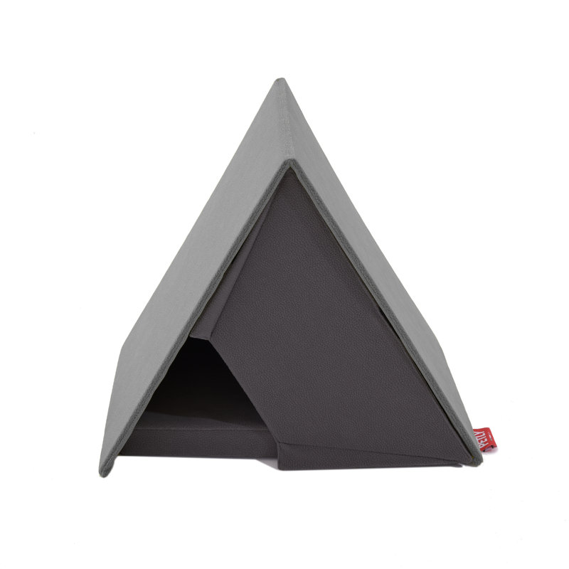 Orthopedic Microfibre Tent Pet Bed, Light Grey
