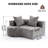 No Assembly Required Curved Upholstered Chaise Lounge with Deep Seat-210617394