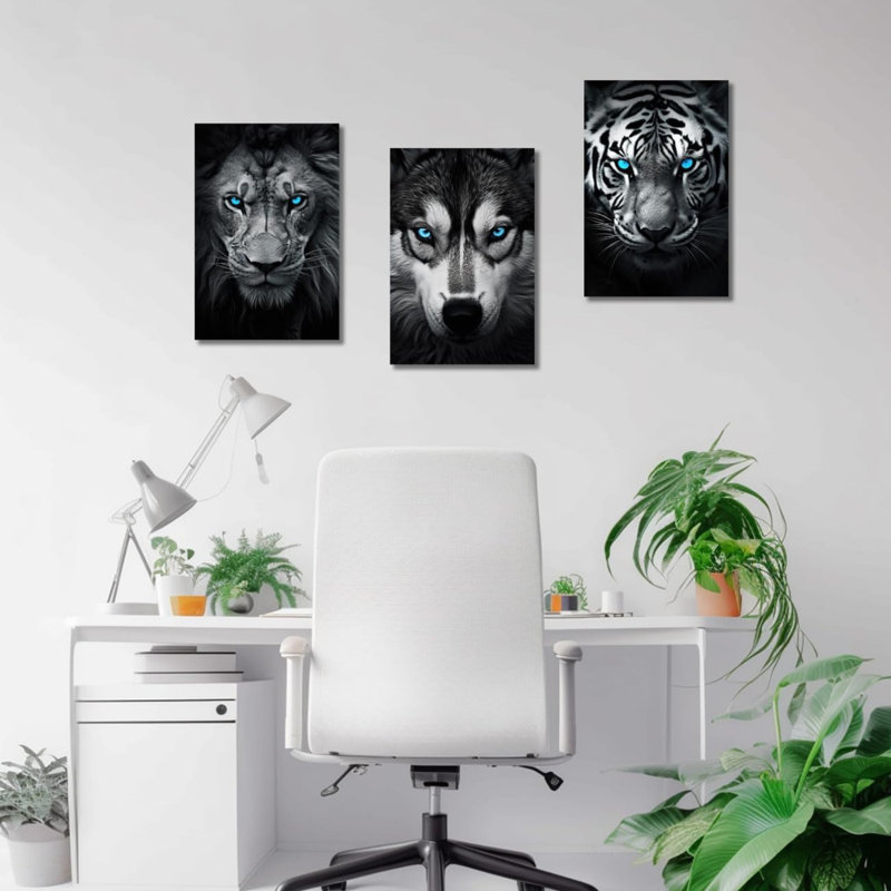3 Piece No Frame Print on Canvas