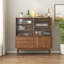 Table de buffet de style japonais avec porte coulissante en verre