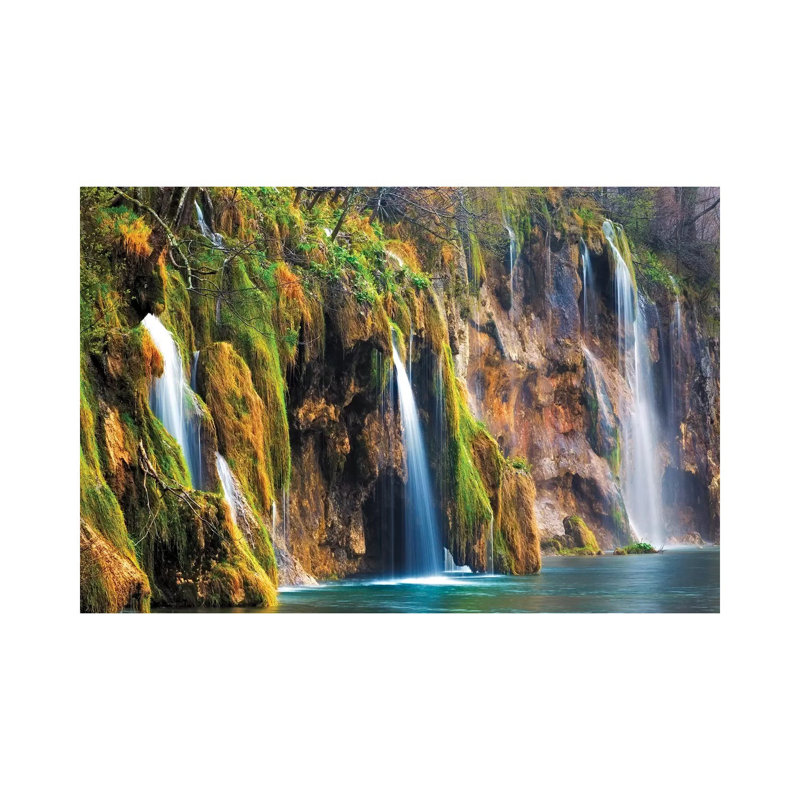 Croatia, Plitvice Lakes National Park. Waterfalls Into Stream. by Jaynes Gallery - Wrapped Canvas Gallery-Wrapped Canvas Giclée