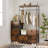 Freestanding 5 Drawers Dresser Closet Organizer For Hanging Clothes，With LED Lights