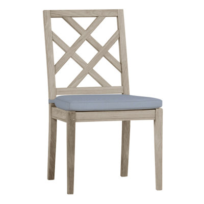 Chaise d'appoint d'extérieur en teck Haley