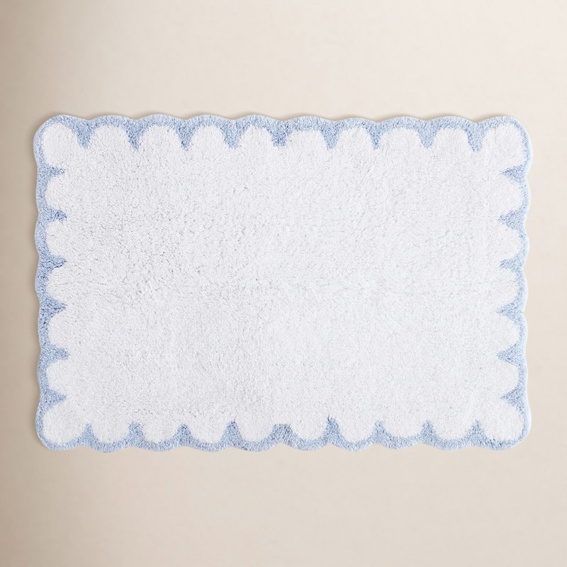 Tapis pour salle de bain Peri Home Scallop , Bleu