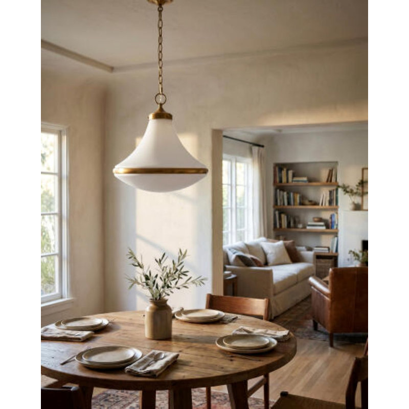 Luminaire suspendu Galey Alix x Livabliss Colleen , H 79,75 po x l 17 po x P 17 po, Laiton