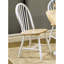 4 chaises d'appoint latérales - siège brun naturel, broche blanche à dossier rustique 4 et mélange