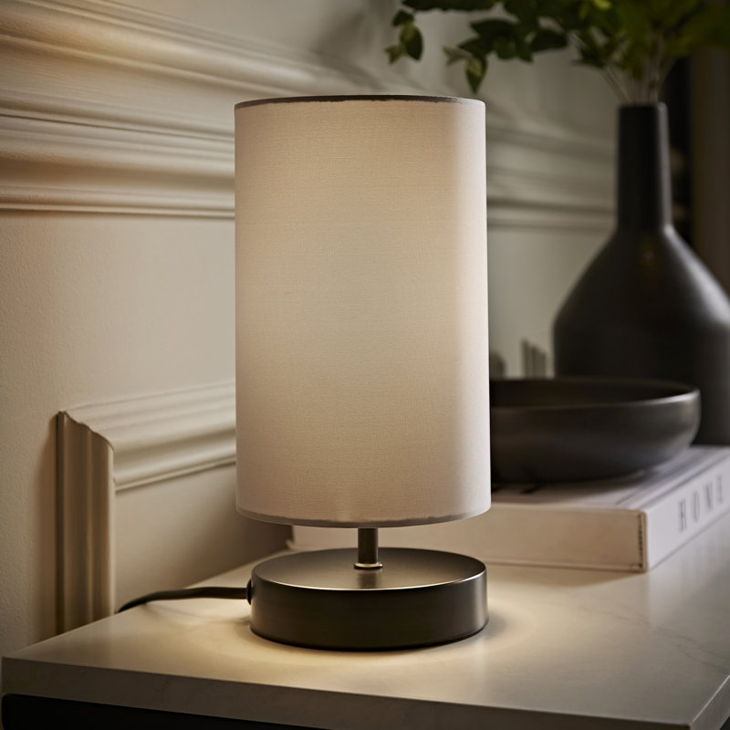 Romica Metal Table Lamp, Matt Black, Yes, Grey