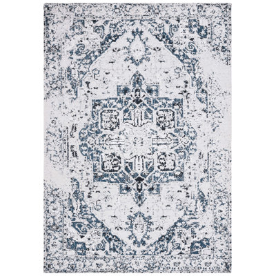 Tapis oriental ivoire / bleu Hunnicutt