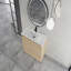 Meuble-lavabo autoportant de 40 po avec lavabo en céramique blanche et porte à fermeture douce 2 po, Kd-emballage, contreplaqué