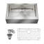 Évier de cuisine de ferme en acier inoxydable à simple cuve L 36 po Casainc-95165879