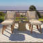 Ensemble de chaises de patio 5 pièces K&K, ensemble de conversation avec table de bar en osier, repose-pieds, ensemble bistro d'extérieur pour porche, cour, balcon, bord de piscine