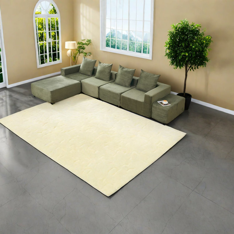 Space-saving Modular Sofas, Corduroy Fabric, Modern Green, Small Spaces