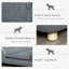 Mordenhill Dog Sofa Bed with Water Resistant Fabric for Mini Size Dogs Grey-1803398688