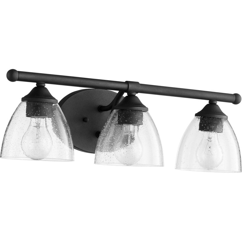 Éclairage pour meuble-lavabo à intensité variable de 3 lumières avec éclairage transparent/martelé Polito