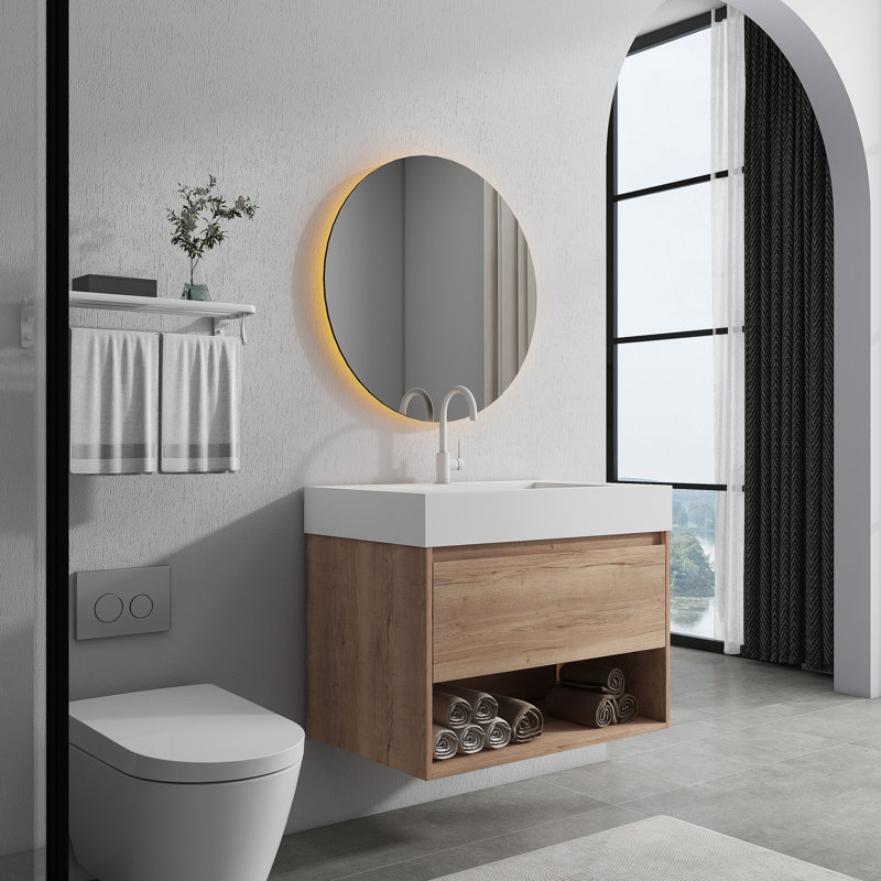 Meuble-lavabo simple 29 po à fixer au mur (lavabo non inclus), 29"