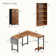 Multifunctional Contemporary 3-Piece L-Shaped Computer Desk Office Set With Abundant Storage Space
