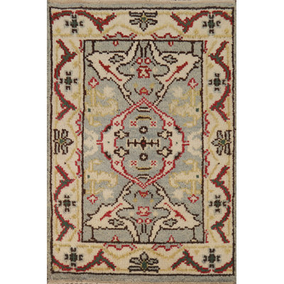 Tapis de vestibule oriental géométrique Oushak 2x3