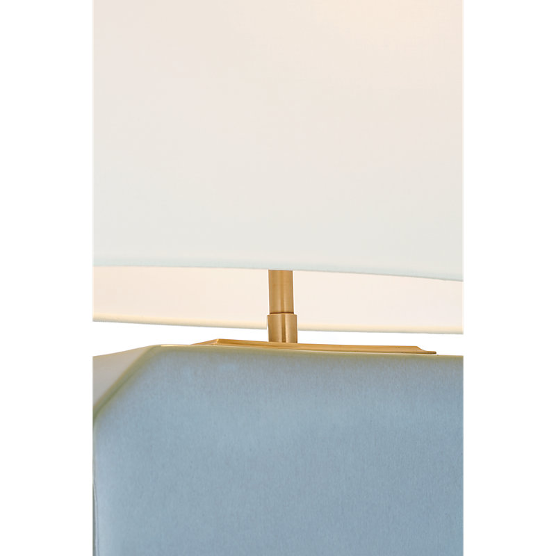 Thomas O'Brien Table Lamp, 25.75" H x 15.5" W x 9" D, Silk Blue