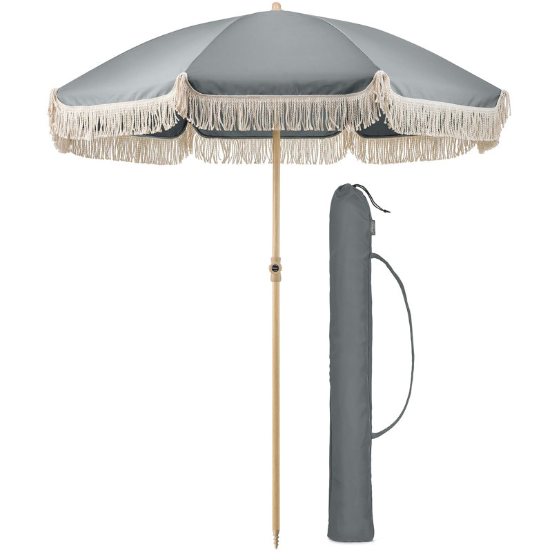 180cm Beach Parasol, Grey