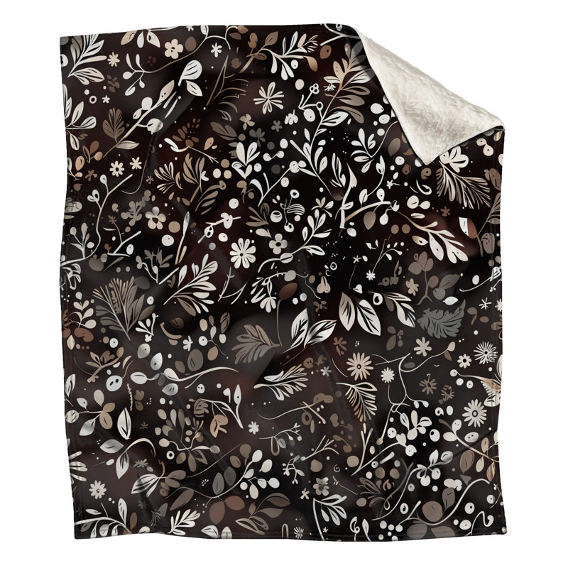 Couvertures Floral Illustration botanique, L 50 po x H 60 po