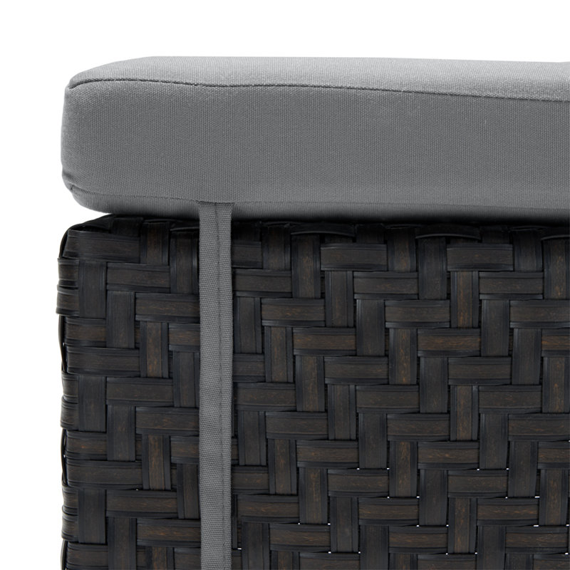 Barcelo Reclining Chaise Lounge with Cushion, Charcoal Grey Sunbrella®