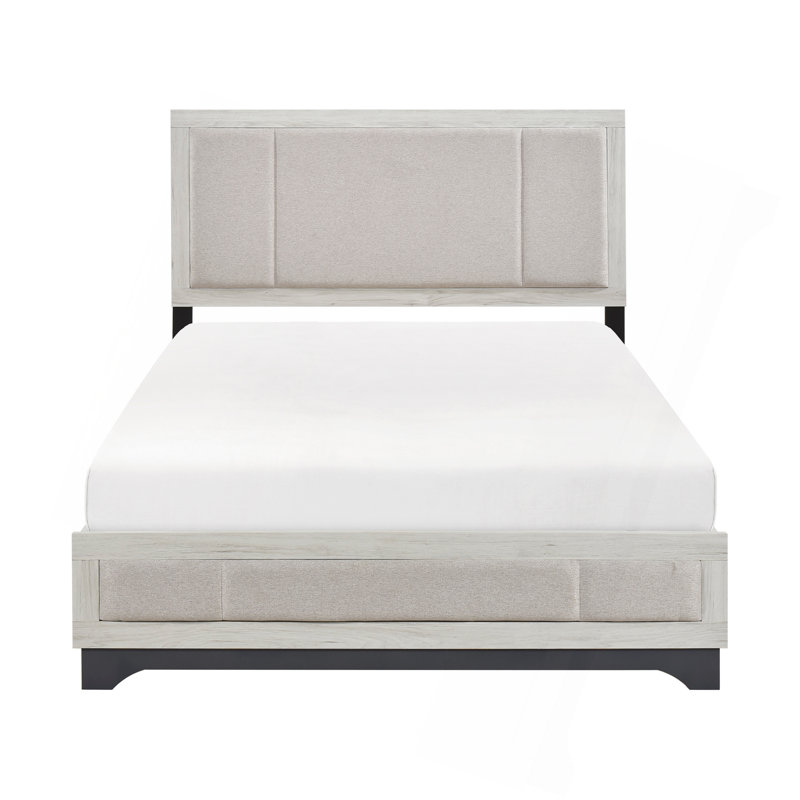 Meuble de chambre à coucher contemporain pour lit de tête de lit 2 pièces, Lit double