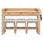 Ensemble de table et chaises de cuisine de style rÃ©tro avec 3 tiroirs de rangement-71148855