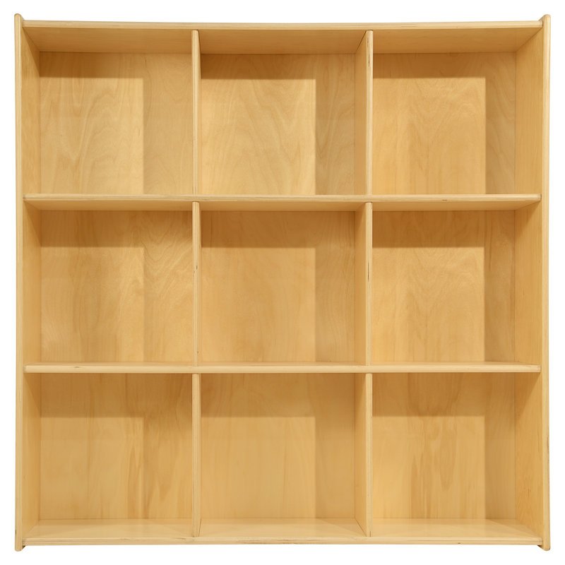 Natural Baltic Birch 9-Cubby Kids Storage Organizer