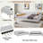 Modern Upholstered Daybed With 4 Support Legs And Button Tufted Design-2083855352-2083855353