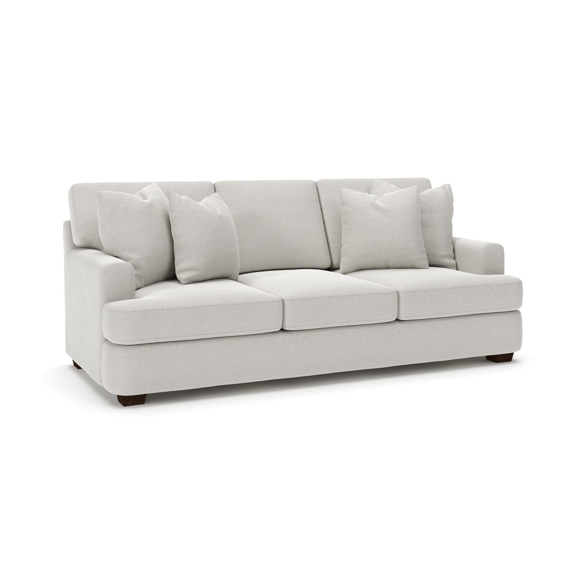 Emilio 90'' Upholstered Sofa, Sustain® Dursky Ivory