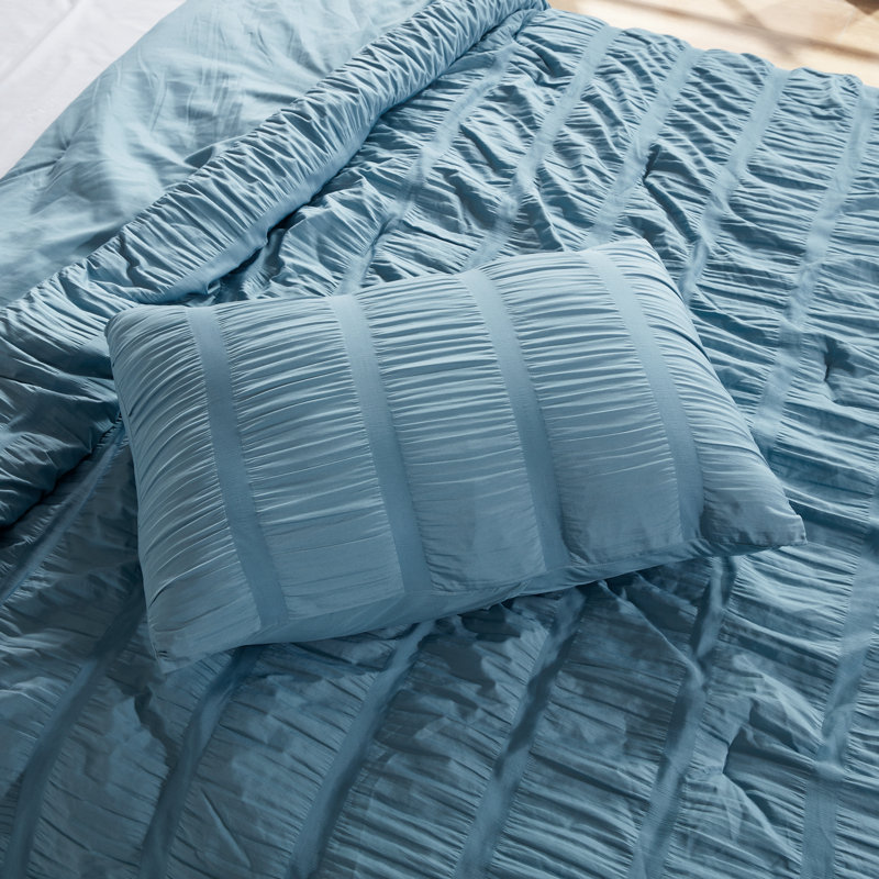 Polyester Comforter, Twin Comforter + 1 Standard Sham, Cameo Blue