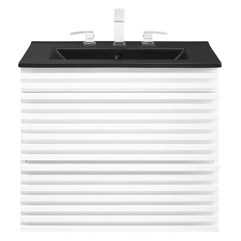 Render 24" Wall-Mount Bathroom Vanity, White