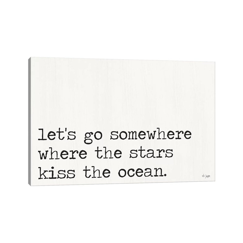 Where the Stars Kiss the Ocean 1 Piece Wrapped Canvas Wall Art, 101.6 cm H x 66.04 cm W x 3.175 cm D
