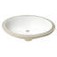 Lavabo de salle de bain ovale blanc encastré avec trop-plein